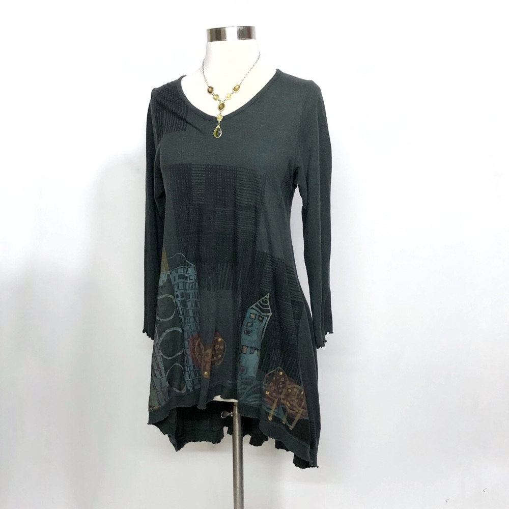 Blue Fish Tunic size 0 hand painted!